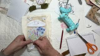 Field Notes Vol 6 Part 3 SPRING BULB Long Video #roxysjournalofstitchery #slowstitching