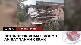 Rumah Roboh Akibat Tanah Gerak Warga Panik Berlarian  tvOne Minute