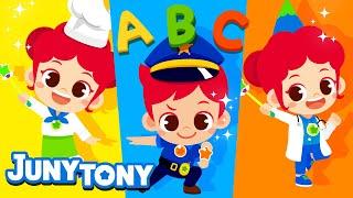 Alphabet Occupations  Job & Occupation Song  Alphabet Songs for Kids  Learn Engilsh  JunyTony