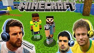 MSN plays MINECRAFT - Messi better than Ronaldo