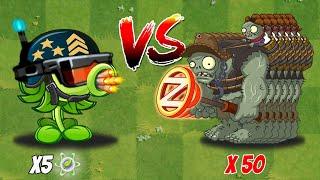 PVZ 2 Challenge - 30 Plants POWER-UP vs Custom Speed Gargantuar - Who Will Win?