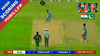 Greatest rivalry India vs Pakistan high scoring most thriller match in cricket history