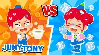 Hot vs. Cold ️  VS Series  The Opposites Song  Kids Songs  JunyTony