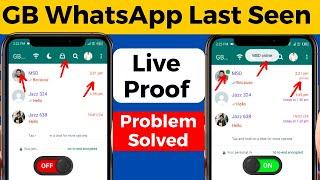 gb whatsapp online toast not showing problem 2024  gb whatsapp last seen not showing  Online Dot