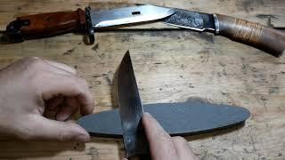 Как правильно точить нож на камне  how to sharpen a knife