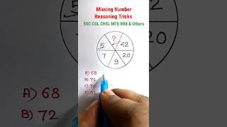 Missing Number Reasoning Tricks  Reasoning Classes for SSC CGL CHSL MTS CRPF #shorts