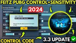 UPDATE 3.3 FEITZ PUBG NEW BEST SENSITIVITY + CODE AND BASIC SETTING CONTROL PUBG