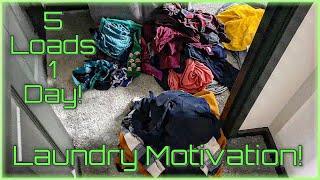 MOTIVATION LAUNDRY VLOG 5 LOADS OF WASHING & DRYING IN ONE DAY