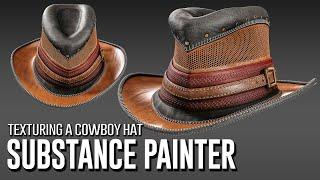 Texturing a cowboy hat in substance painter