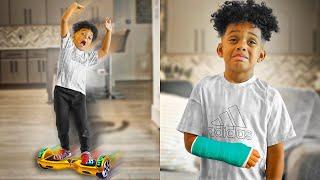 BOY BREAKS HIS ARM RIDING A HOVERBOARD What Happens Next Is SHOCKING  The Prince Family Clubhouse