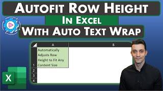 Excel Tips - Autofit Row Height to Cell Contents  Auto Text Wrap  Easy Method