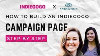 INDIEGOGO Decoded Blueprint To Building A Crowdfunding Campaign Page That Converts