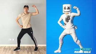 Fortnite Marshmello Walk dance in Real life