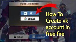 How to Create vk account in free fire free fire vk account kaise banaye #shorts