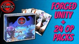 Unboxing 21 Forged Unity and 24 OP Tournament Packs  Chaotic