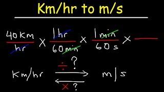 How To Convert From Kmhr to ms and ms to Kmhr - With Shortcut