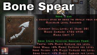 D2R Skills & Abilities -  Bone Spear Necromancer Poison & Bone