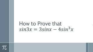 How to Prove sin3x=3sinx 4sin^3x - Step by Step Tutorial