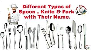 Types of Spoon Knife and Fork  Cutlery Sets With Name And Size AP Spoon  Hotel Management