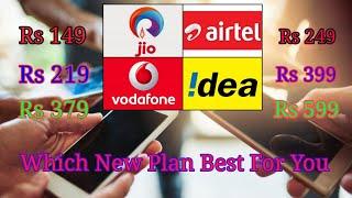 New recharge plan vodafone idea airtel jio