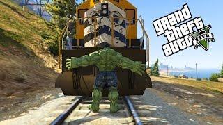 GTA 5 - ULTIMATIVE HULK UND FLASH MOD HULK VS TRAIN VS FLASH  StandartSkill