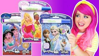 Coloring Disney Princesses Frozen & Aladdin Magic Ink Coloring & Activity Books  Imagine Ink