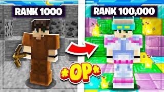 I REACHED RANK 100000 on BEST NEW Minecraft OP PRISON SERVER OPLEGENDS #5