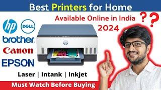 Top 5 Best Printer for Home Use in India 2024 All in One WiFi Printers Review Inkjet Ink Tank  Laser