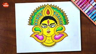 How to draw lord durga devi  how to draw maa durga  draw durga maa