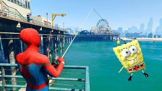 GTA 5 Spiderman vs Spongebob Funny Crazy ragdolls vol.1 Euphoria physics