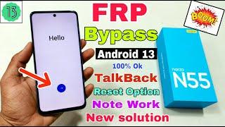 Realme Narzo N55 FRP Bypass Android 13 Update  Realme RMX3710 Google Account Bypass Without Pc 