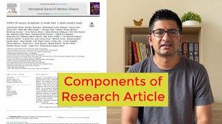 Understanding the components of a Research article How to write a research paper