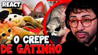 O CREPE COM FORMATO DE GATINHOS   REACT  - Samira Close