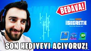 SON HEDİYEYİ AÇIYORUM BEDAVA SKİN VE KAZMA ÇEKİLİŞ CUSTOM + DEVE CUCE Fortnite Türkçe