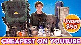 Cheap Camping Gear for Beginners - Full Backpacking Kit Under $50