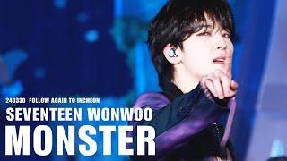 FACECAM 240330 세븐틴 원우 FOLLOW AGAIN INCHEON MONSTER 직캠 4K