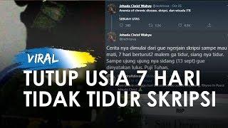 Viral Mahasiswa ITB Meninggal Dunia setelah Kerjakan Skripsi 7 Hari 7 Malam Tidak Tidur