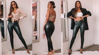 HOW TO STYLE LEATHER LEGGINGS  NIGHT OUT OUTFIT IDEAS  CLUBBING AND PARTY OUTFIT IDEAS