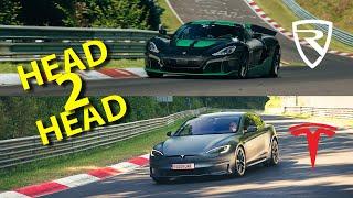 HEAD 2 HEAD Tesla Model S Plaid vs Rimac Nevera record lap at Nürburgring