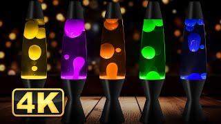 4k Colorful Lava Lamps Video Screeensaver with Relaxing Music. Abstract Liquid Satisfaying Fluid