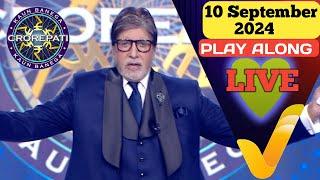 KBC LIVE PLAY ALONG ANSWERS  10 September 2024 KBC PLAY ALONG Kbc hindi offline quiz