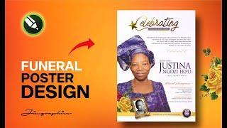 How to Design a Funeral Flyer  Poster CorelDraw Tutorial 2023