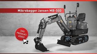 Mikrobagger Jansen MB-500 Minibagger Benzin Komplett-Set