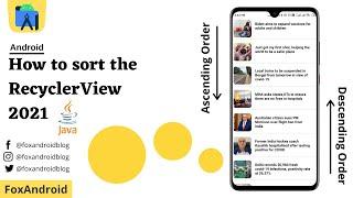 How to Sort Recyclerview items  Sort Recyclerview in Ascending or Descending Order  Foxandroid