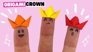How to make origami CROWN easy paper crown tutorial