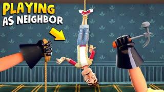 PLAYING AS THE NEIGHBOR AND I WENT OVERBOARD… Part 11  Hello Neighbor Gameplay Mods