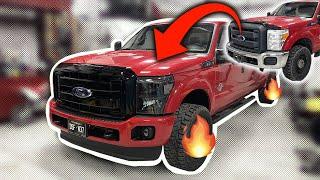 F-250 Work Truck Transformation - Wheel Reveal + Paint Match bumpers