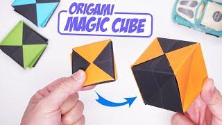 ORIGAMI MAGIC CUBE EASY FOLDING  MAGIC CUBE ORIGAMI TUTORIAL