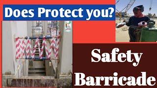 Safety Barricade Safety barriers kyon jaroore Hai construction work Hazards Safety officer work