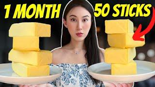 I ate 50 sticks of butter in 1 month heres what happened..